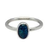 Sterling Silver Black Opal Ring (ssblkr263)