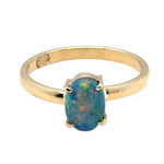 18ct Gold Black Opal Ring (blkr113)