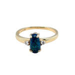 14ct Gold Black Opal Ring (blkr116)