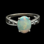 Sterling Silver Solid Opal Ring (sssr166)