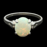 Sterling Silver Solid Opal Ring (sssr167)