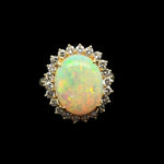 18ct Gold Solid Opal Ring (sr116)