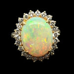 18ct Gold Solid Opal Ring (sr116)