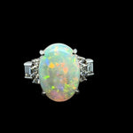 Platinum Solid Opal Ring (sr117)