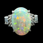 Platinum Solid Opal Ring (sr117)