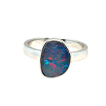 Sterling Silver Doublet Opal Ring (dr303)