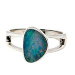 Sterling Silver Doublet Opal Ring (dr306)