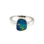 Sterling Silver Doublet Opal Ring (dr305)