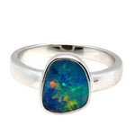 Sterling Silver Doublet Opal Ring (dr305)