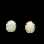 Sterling Silver Solid Opal Earrings (ssse9)