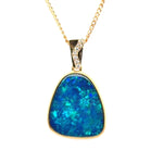 14ct Gold Doublet Opal Pendant (dp201)