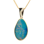 14ct Gold Doublet Opal Pendant (dp205)