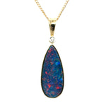 14ct Gold Doublet Opal Pendant (dp204)
