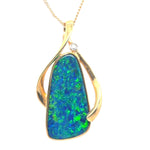 18ct Gold Doublet Opal Pendant (dp208)