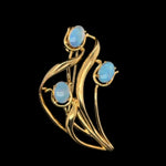Gold Plated Solid Opal Brooch (gpsbro99)
