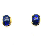 18ct Gold Black Opal Earrings (blkear64)