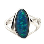Sterling Silver Triplet Opal Ring (sstr104)
