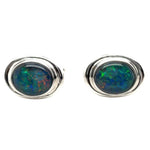 Sterling Silver Triplet Opal Cufflinks (sscuff67)