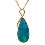 14ct Gold Doublet Opal Pendant (dp1019)