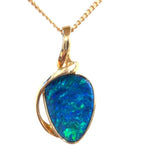 14ct Gold Doublet Opal Pendant (dp1022)