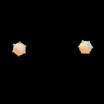 14ct Gold Solid Opal Earrings (se816)