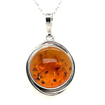 Sterling Silver Amber Pendant (amp11)