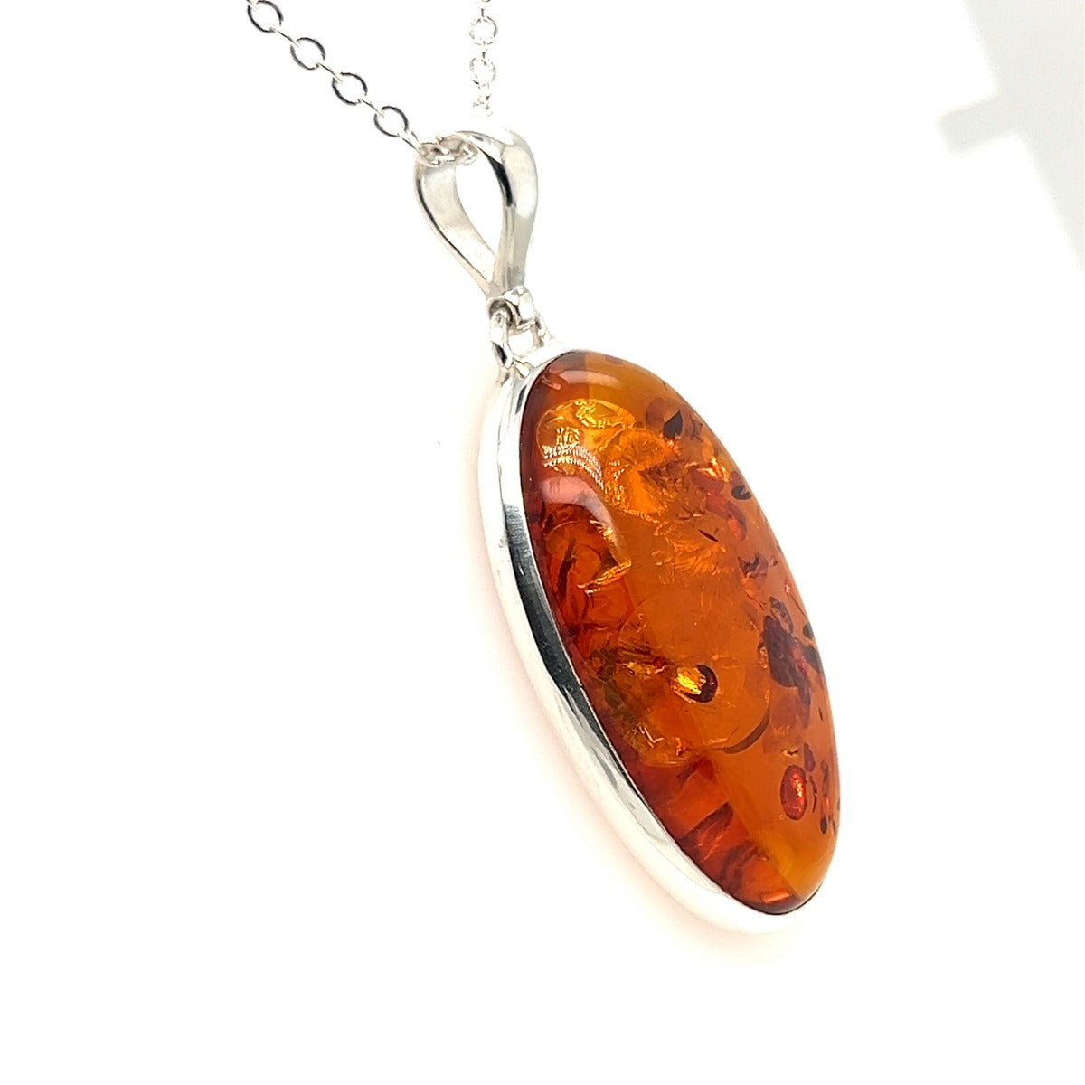 Sterling Silver Amber Pendant (amp14) Sterling Silver Amber Pendant (amp14)