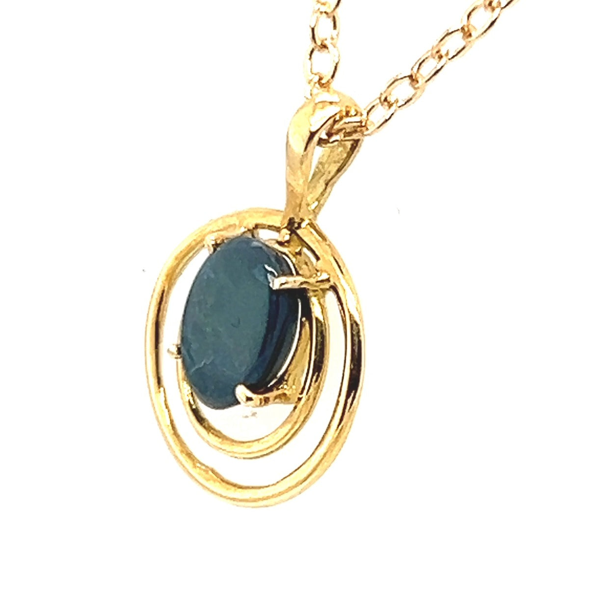 18ct Gold Black Opal Pendant (blkp252) 18ct Gold Black Opal Pendant (blkp252)