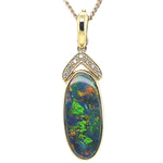 Lightning Ridge Black Opal 18ct Gold Pendant (blkp3403)