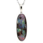 Sterling Silver Boulder Opal Pendant (boup330)