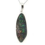 Sterling Silver Boulder Opal Pendant (boupen146)