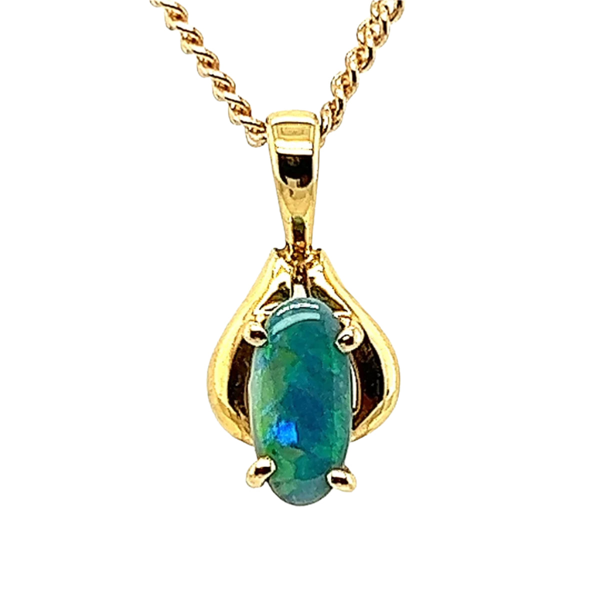 18ct Solid Black Opal Pendant (bp2014) 18ct Solid Black Opal Pendant (bp2014)