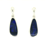 Sterling Silver Drop Doublet Opal Earrings (ssde6)