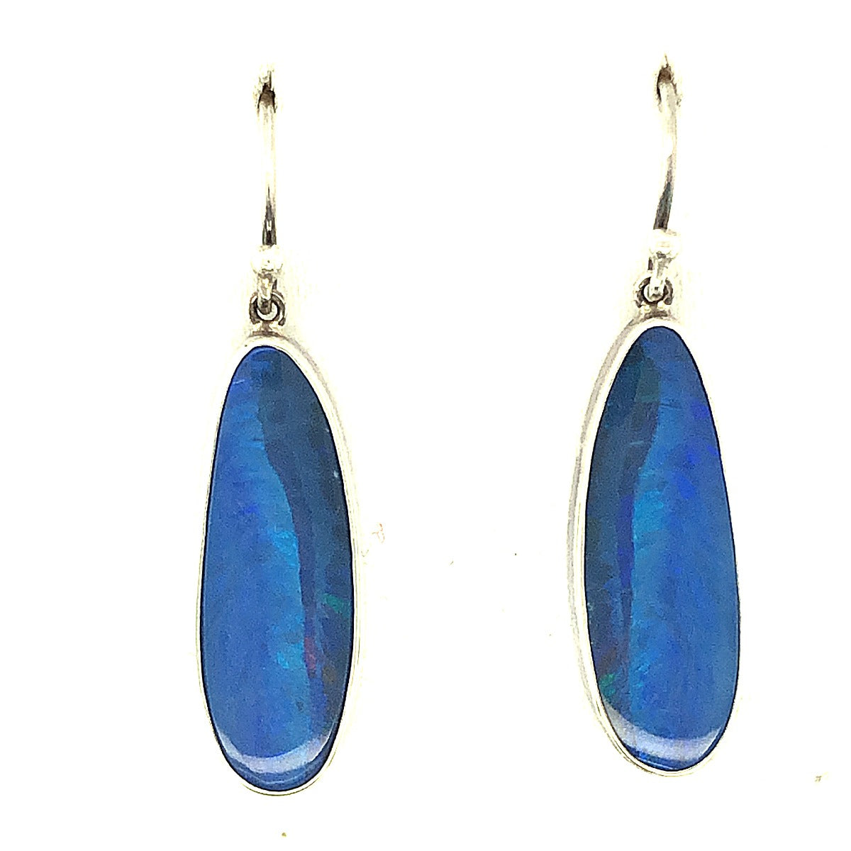 Sterling Silver Drop Purple Coloured Doublet Opal Earring (ssde3342) Sterling Silver Drop Purple Coloured Doublet Opal Earring (ssde3342)