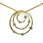 18ct Yellow Gold Pendant with 9 Brilliant Cut Diamonds (dia7925)