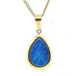14ct Gold Doublet Opal Pendant (dp236)