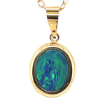 14ct Gold doublet Opal Pendant (dp312)