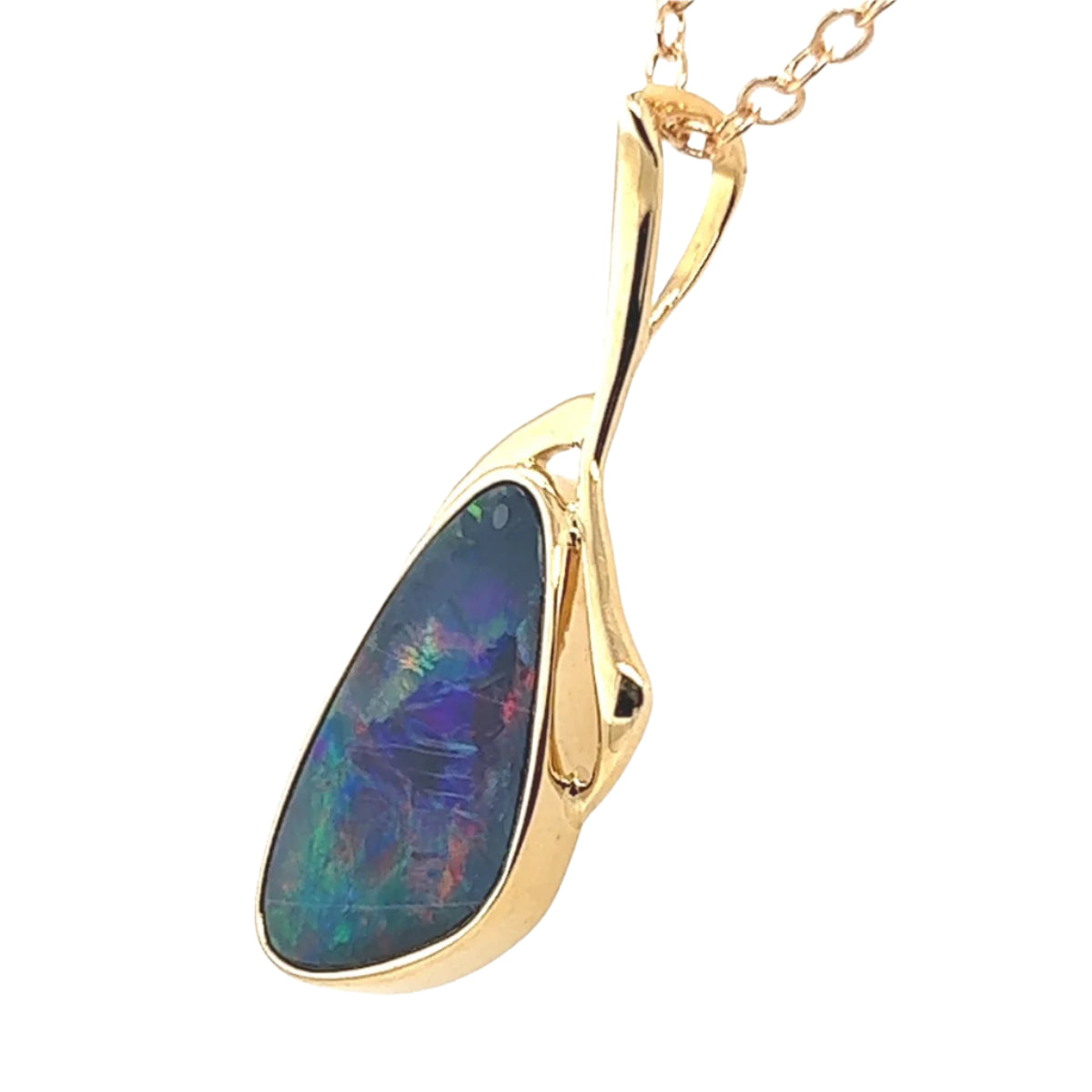 14ct Gold Doublet Opal Pendant (dp331) 14ct Gold Doublet Opal Pendant (dp331)