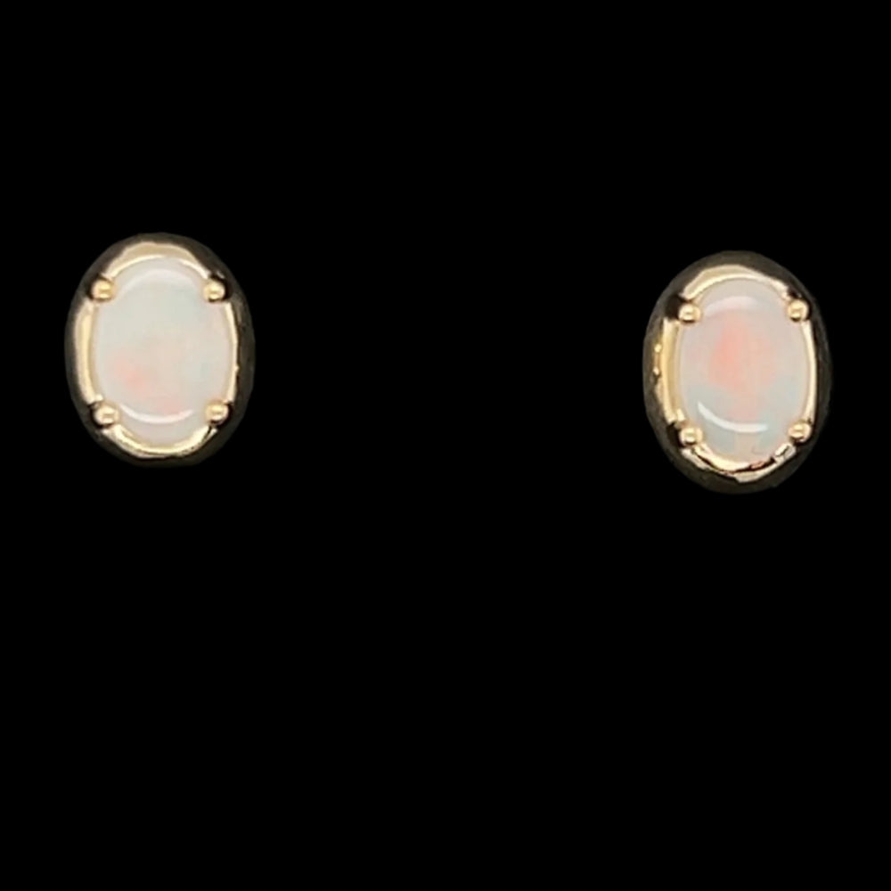 9ct Gold Solid Opal Earrings (sear3) 9ct Gold Solid Opal Earrings (sear3)