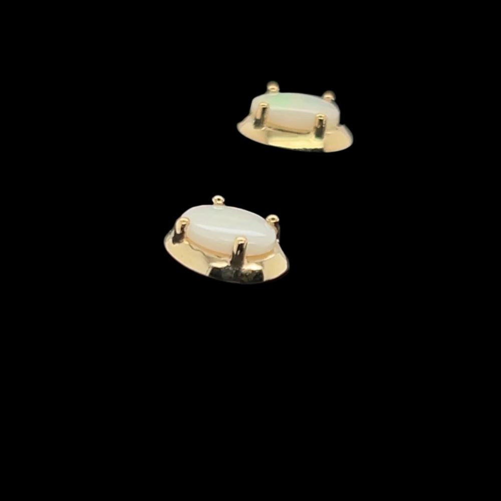 9ct Gold Solid Opal Earrings (sear3) 9ct Gold Solid Opal Earrings (sear3)
