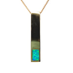 14ct Yellow Gold Opal Panel Pendant (sp2331)