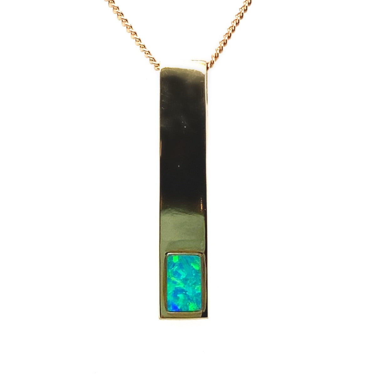 14ct Yellow Gold Opal Panel Pendant (sp2331) 14ct Yellow Gold Opal Panel Pendant (sp2331)
