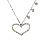 14ct diamond heart necklace