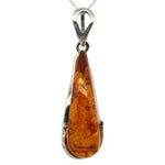 Sterling Silver Amber Pendant (AMBP1001)