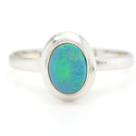 14ct White Gold Doublet Ring