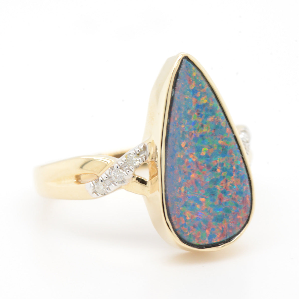 14ct Yellow Gold Doublet Ring (GDR0687) 14ct Yellow Gold Doublet Ring (GDR0687)