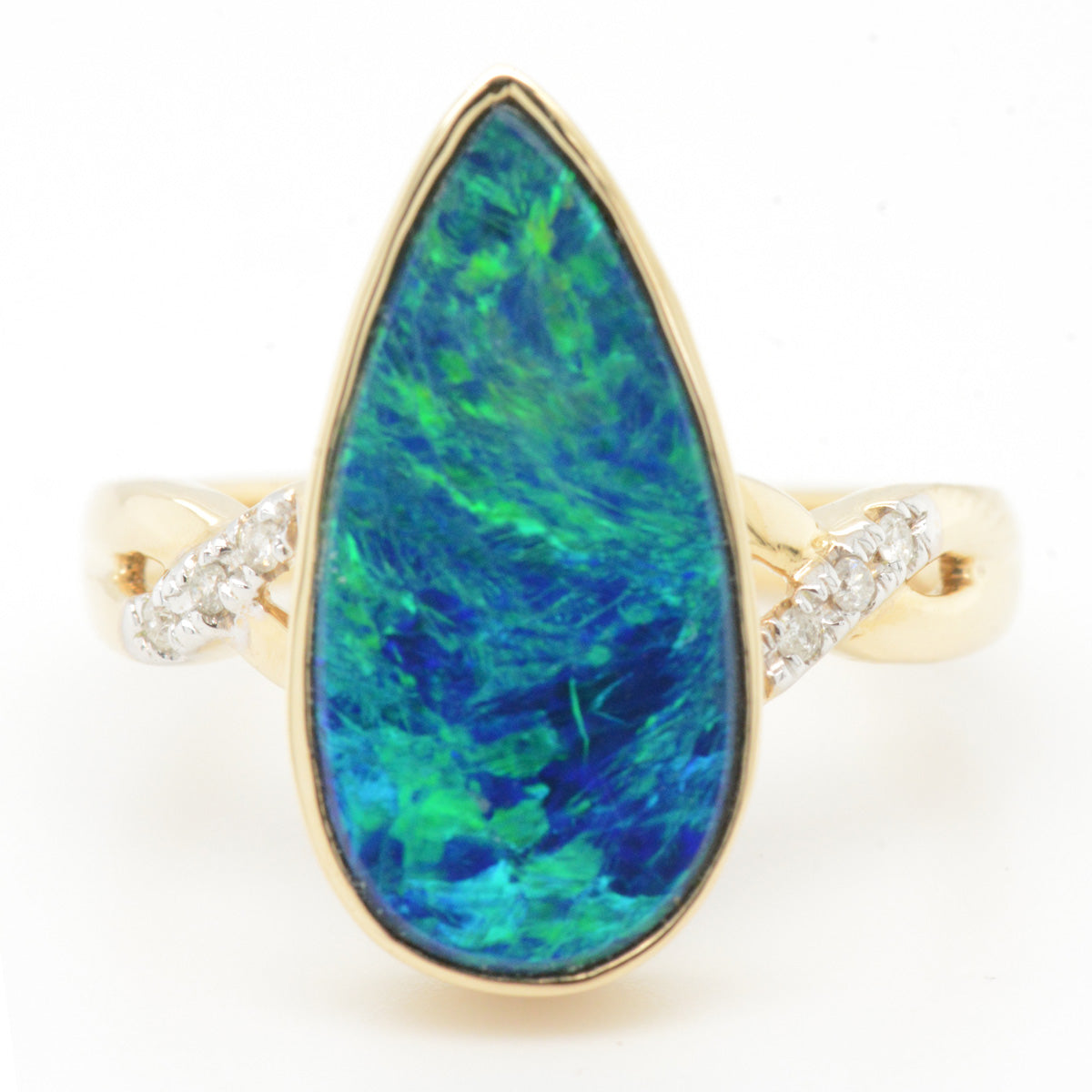 14ct Yellow Gold Doublet Ring (GDR0681) 14ct Yellow Gold Doublet Ring (GDR0681)