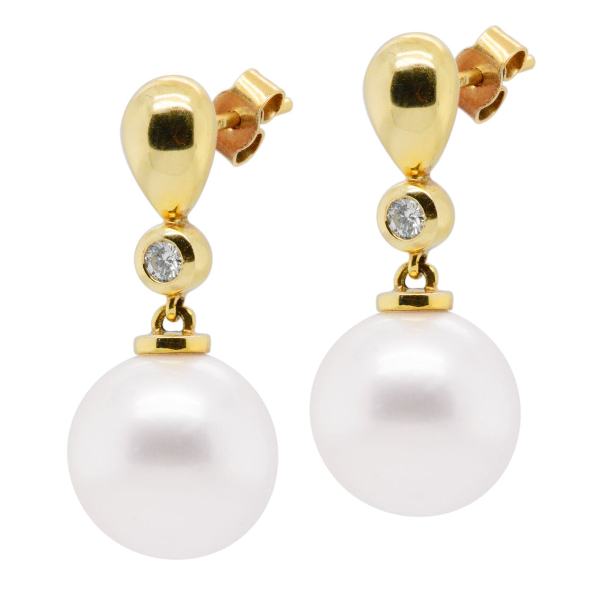 18ct Yellow Gold South Sea Pearl Earrings 18ct Yellow Gold South Sea Pearl Earrings
