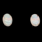 Gold Plated Sterling Silver Solid Opal Earrings (gpse5)