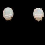 Gold Plated Sterling Silver Solid Opal Earrings (gpse5)